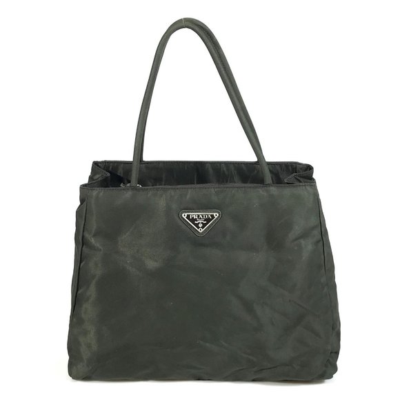 344154F V Prada Tote Bag Khaki Nylon - Picture 1 of 12